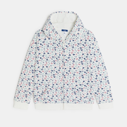 سويت شيرت بغطاء رأس مطبوع...